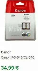canon  fine  mule  34,99 €  canon  canon pg-545/cl-546  pixma  545 546  