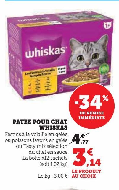 PATEE POUR CHAT WHISKAS