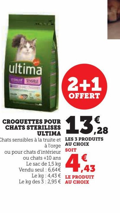 CROQUETTES POUR CHATS STERILISES ULTIMA