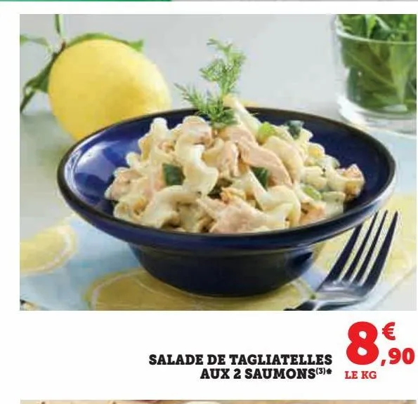 salade de tagliatelles  aux 2 saumons