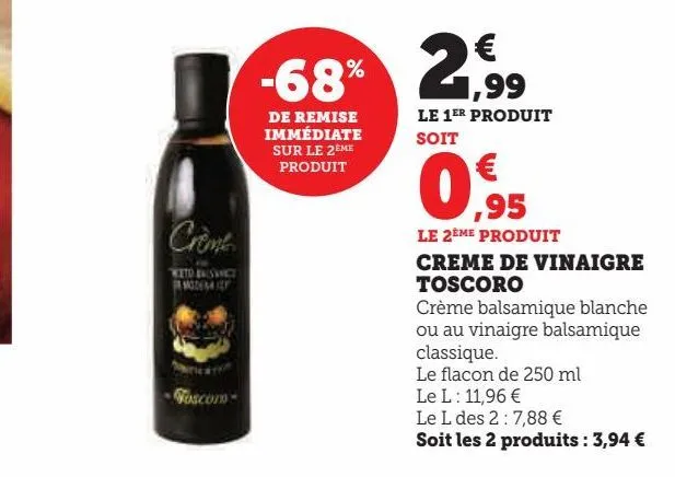 creme de vinaigre  toscoro