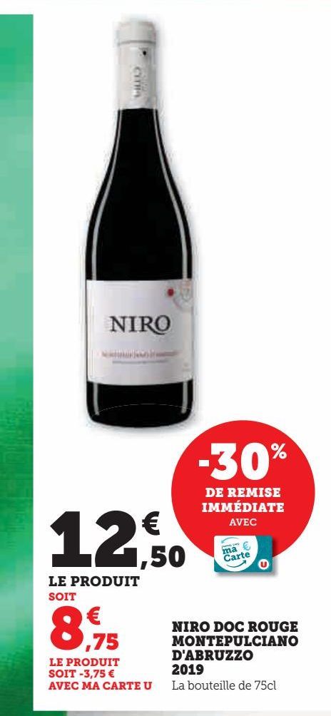 NIRO DOC ROUGE  MONTEPULCIANO  D'ABRUZZO  2019