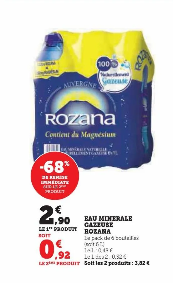 eau minerale gazeuse rozana