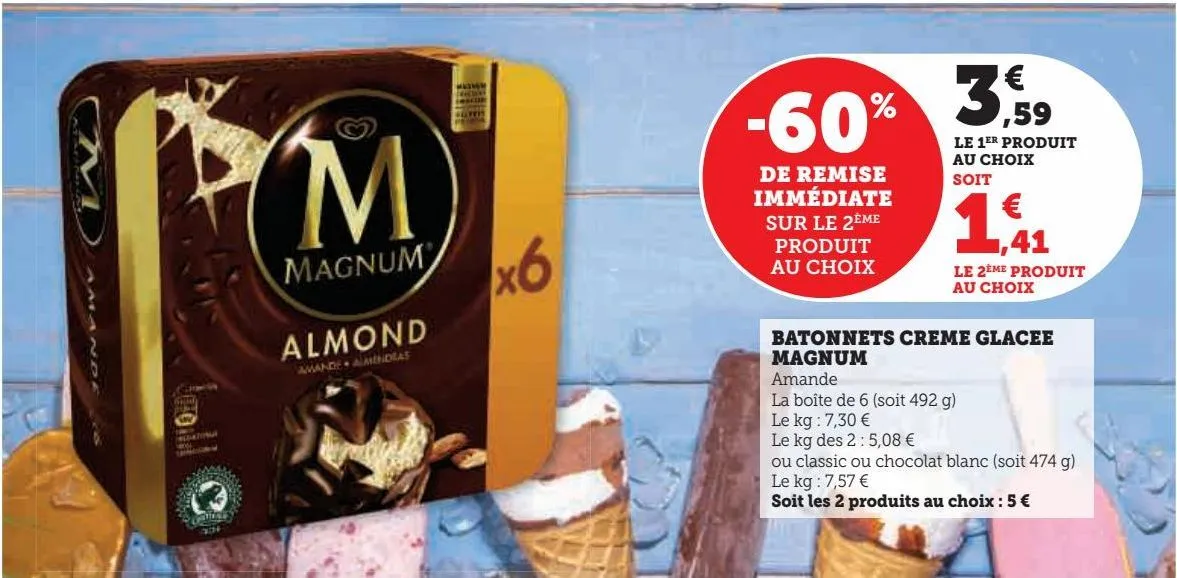 batonnets creme glacee magnum