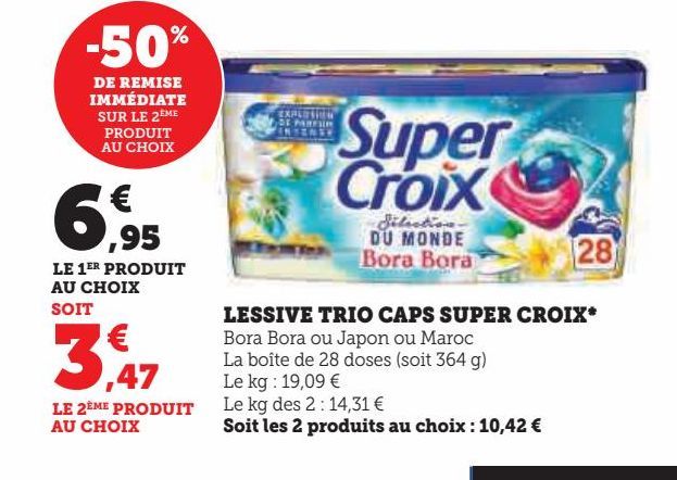 LESSIVE TRIO CAPS SUPER CROIX