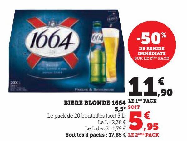 BIERE BLONDE 1664  5,5°