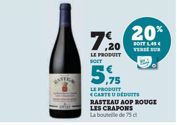 RASTEAU AOP ROUGE  LES CRAPONS