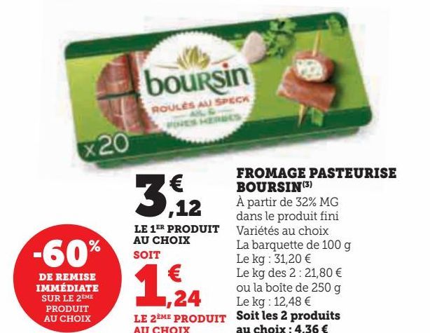 FROMAGE PASTEURISE  BOURSIN