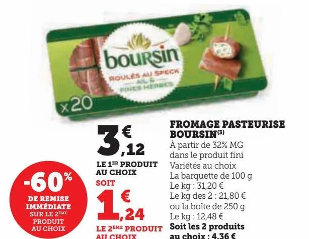 fromage pasteurise  boursin