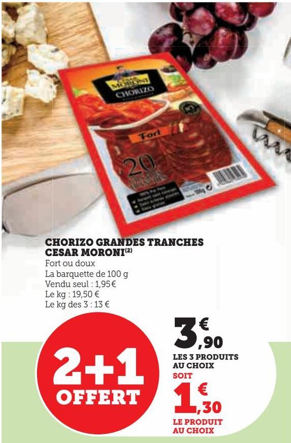 CHORIZO GRANDES TRANCHES  CESAR MORONI