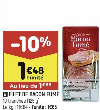 FILET DE BACON FUMÉ 