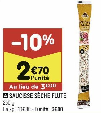 SAUCISSE SÈCHE FLUTE 