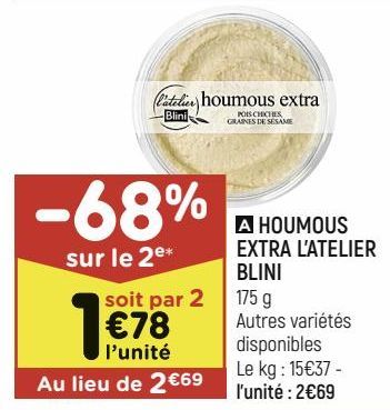 HOUMOUS EXTRA L'ATELIER BLINI 