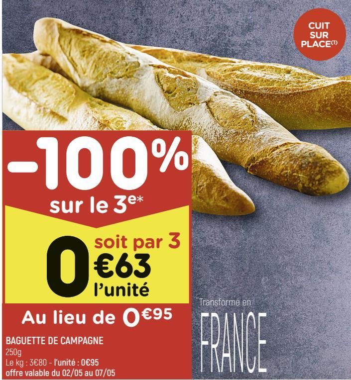 BAGUETTE DE CAMPAGNE 