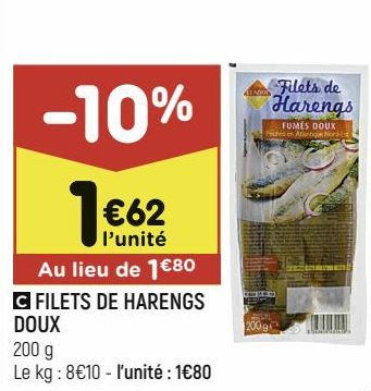 FILETS DE HARENGS DOUX 