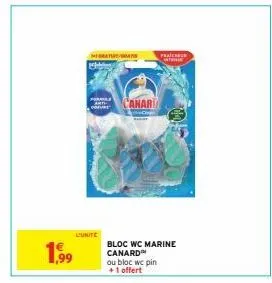 1,99  l'unite  migratis  15  canar  prachbur  ffcd  bloc wc marine canard  ou bloc wc pin  +1 offert 