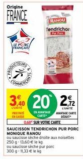 saucisse sèche Monique Ranou