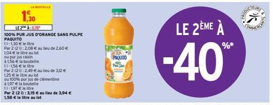 jus d'orange Paquito