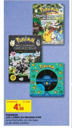 livres d'activités Pokemon