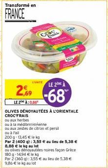 olives dénoyautées 