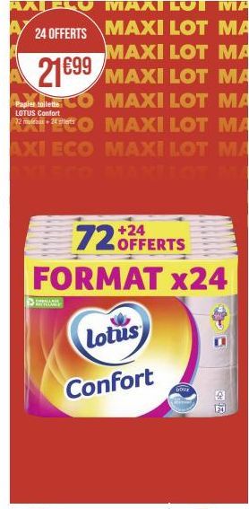+24  72OFFERTS FORMAT x24  FREETSON  Lotus  Confort  DOUR 