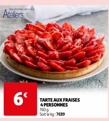 TARTE AUX FRAISES  4 PERSONNES