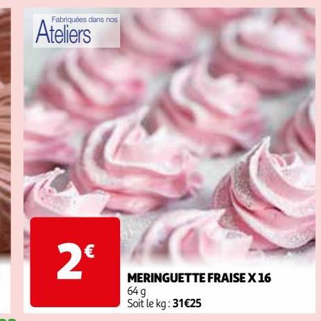 MERINGUETTE FRAISE X 16