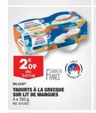 gru  209  elabore en  dachy france ca  milsani  yaourts à la grecque sur lit de mangues  4 x 150 g at 5012067  lai? 