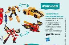 Nouveau  Transformers Earthspark de luxe La botu mode atera 114  21 H 12,5 cm. Diff mades àmber wwwmble.  Da Gama  19 €95/pice  34  EMPADRON / 