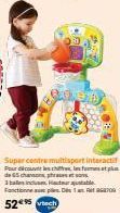 CEST  Super centre multisport interactif Pour découver les chiffres les forme et plu  de 65 chansons phras  3 bal inclus Harjustable Fonctionne  5295ch  p 