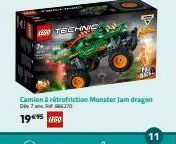 HER TECHNIC  Camion à retrofriction Monster Jam dragon  De 7370  1995 650  11 