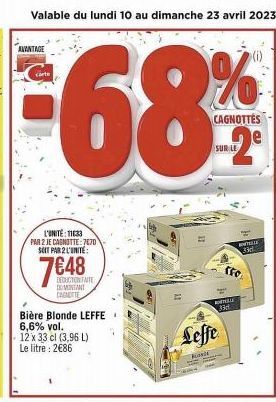 bière blonde Leffe