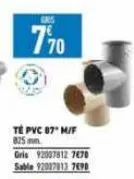 770  të pvc 87" m/f 825 mm 