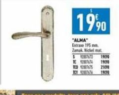 1990  $07673  2007674  TCD ATS  "ALMA Entrane 195  Zamak Nickel mat  1990  19090  21690  199 