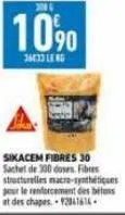 10%  36433 leng  sikacem fibres 30 sachet de 300 doses fibres structurelles macro-synthétiques pour le renforcement des bétons at des chapes 92041616 