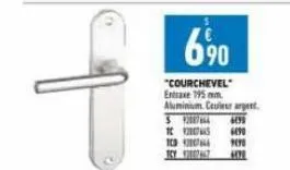 690  "courchevel entrave 195 mm aluminium. couleur argent  $74  409  #2076656090 tcd007644990 by host 400 