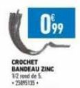 CROCHET BANDEAU ZINC 1/2 rond de 25895135 