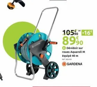 (4)  105% -16  8990  dévidoir sur roues aquaroll m équipé 40 m  385428  gardena 