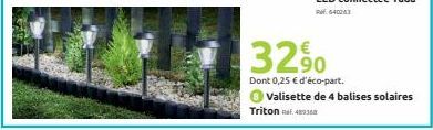 32%  Dont 0,25 € d'éco-part. Valisette de 4 balises solaires Triton48936 
