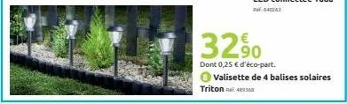 32%  dont 0,25 € d'éco-part. valisette de 4 balises solaires triton48936 