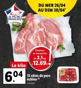 côtes de porc Dim