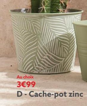 Cache-pot zinc