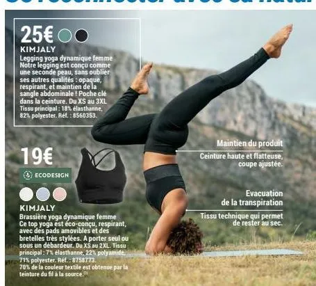 legging yoga dynamique femme notre legging est conçu comme une seconde peau, sans oublier ses autres qualités: opaque, respirant, et maintien de la sangle abdominale ! poche clé dans la ceinture. du x