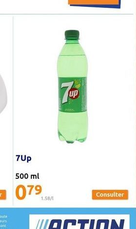 7Up  500 ml  079  1.58/1  7Up  ANDA.  Consulter 