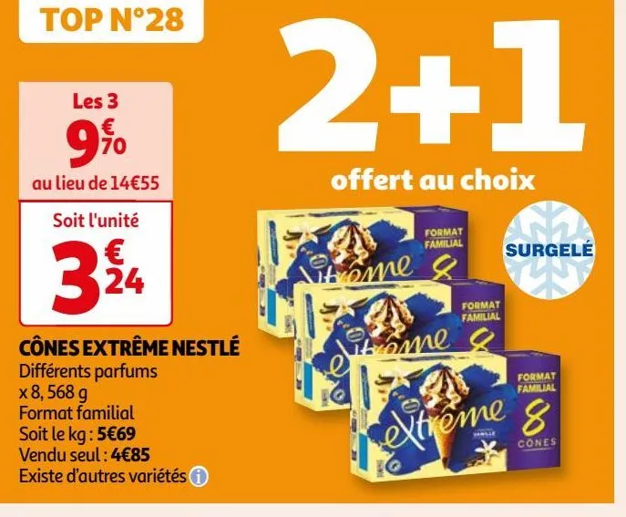 cônes extrême nestlé