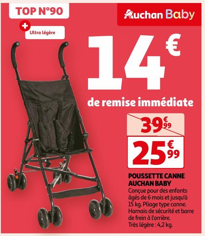 POUSSETTE CANNE AUCHAN BABY