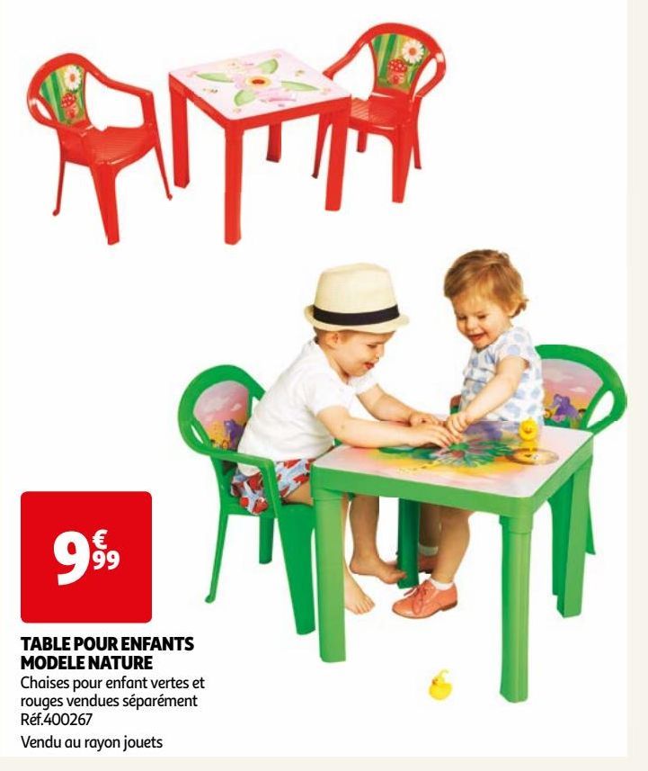 TABLE POUR ENFANTS MODELE NATURE