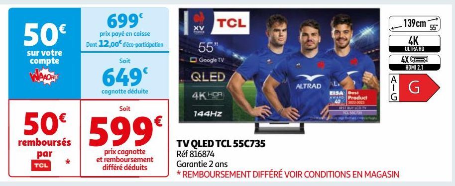 TV QLED TCL 55C735