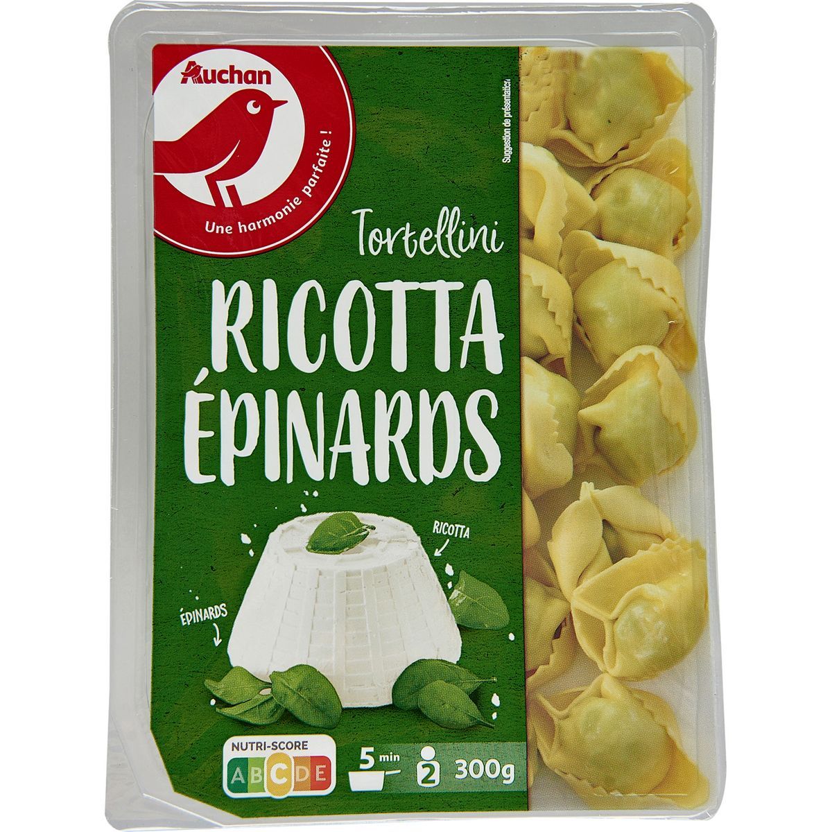 TORTELLINI RICOTTA ÉPINARDS AUCHAN