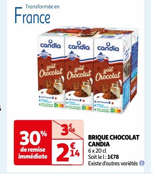  BRIQUE CHOCOLAT CANDIA